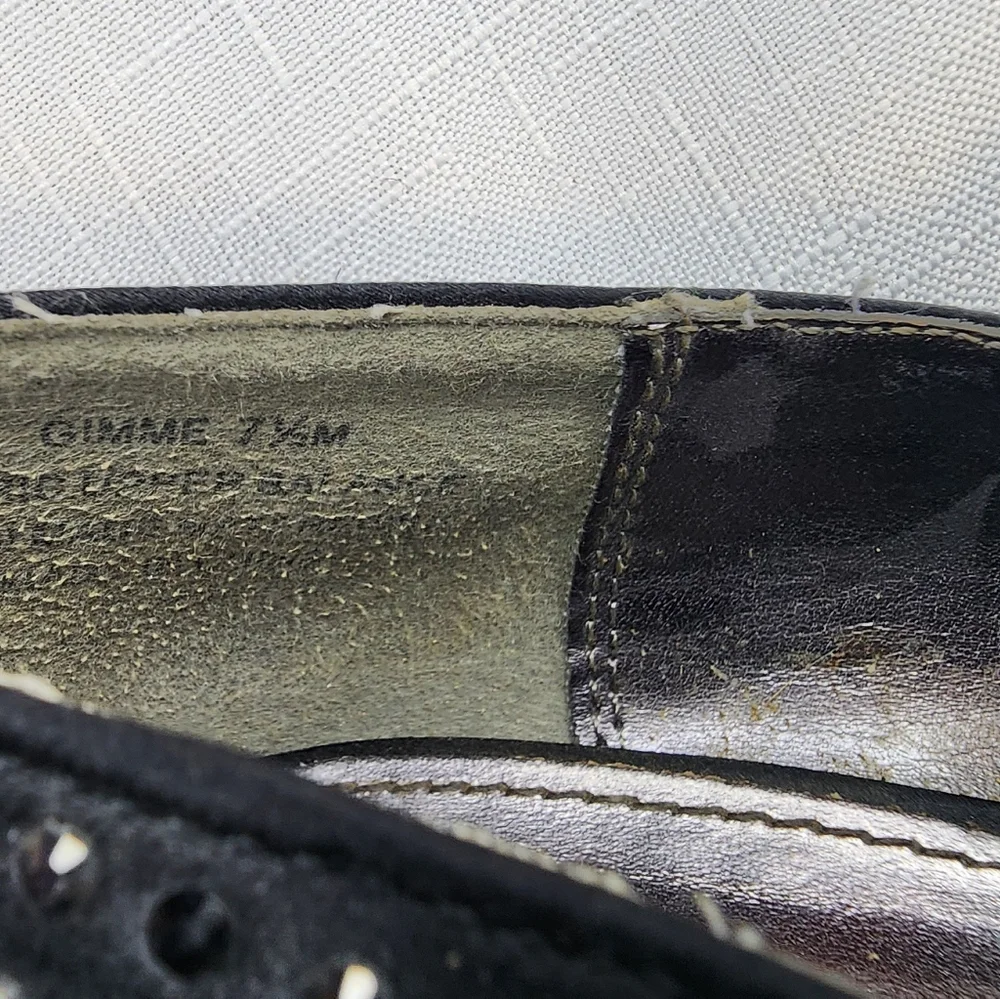 Rampage Elegant Black Studded Heels Rhinestones Sz 7.5 - Picture 8 of 9